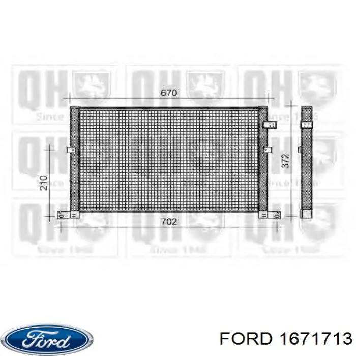Конденсатор кондиционера Ford 1671713 цена, от 74.96 USD