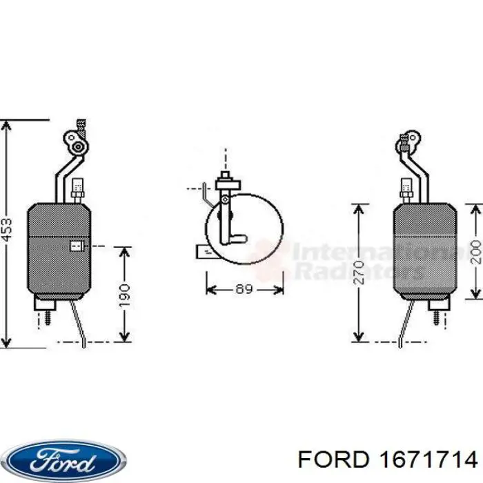 Конденсатор кондиционера Ford 1671714 цена, от 51.45 USD
