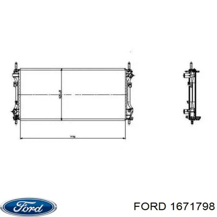 1 671 798 Ford Радиатор охлаждения двигателя