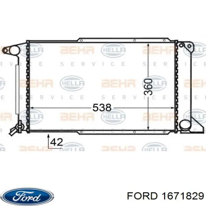 Радиатор охлаждения двигателя Ford 1671829 цена, от 28.22 USD
