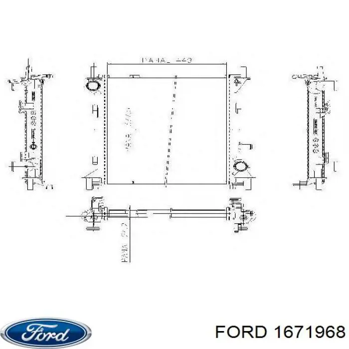 Радиатор 1671968 Ford