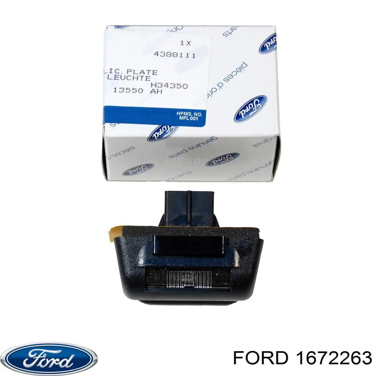 1672263 Ford фонарь подсветки заднего номерного знака