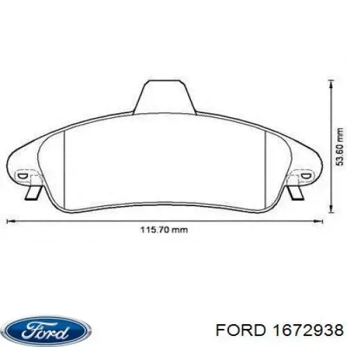 1672938 Ford колодки тормозные задние дисковые