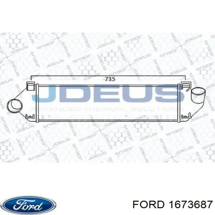 Система охлаждения наддувочного воздуха Ford 1673687 цена, от 28.18 USD