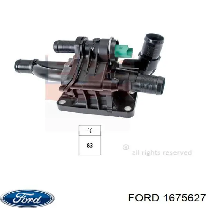 Caixa do termostato Ford 1675627