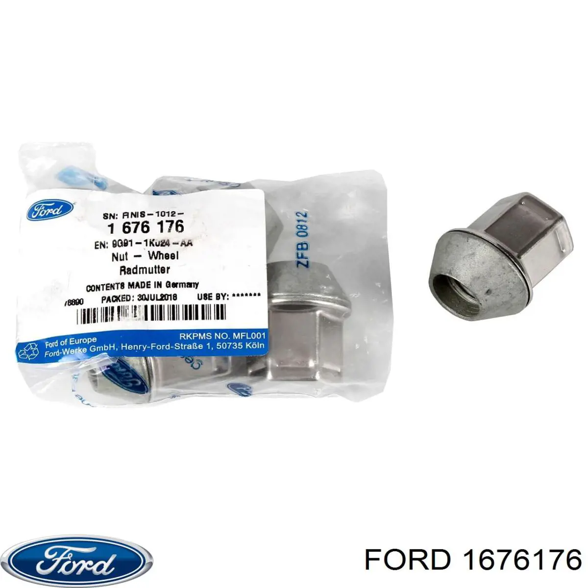Гайка крепления колеса Ford 1676176 цена, от 6.54 USD