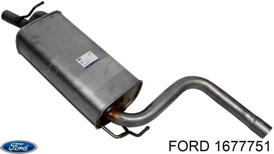 1677751 Ford глушитель, задняя часть
