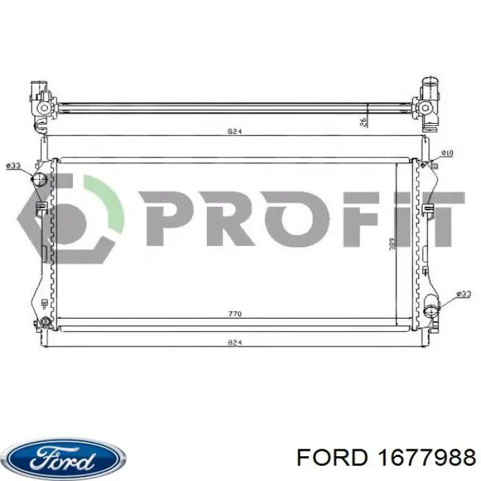 Сальник коленвала двигателя передний 1677988 Ford