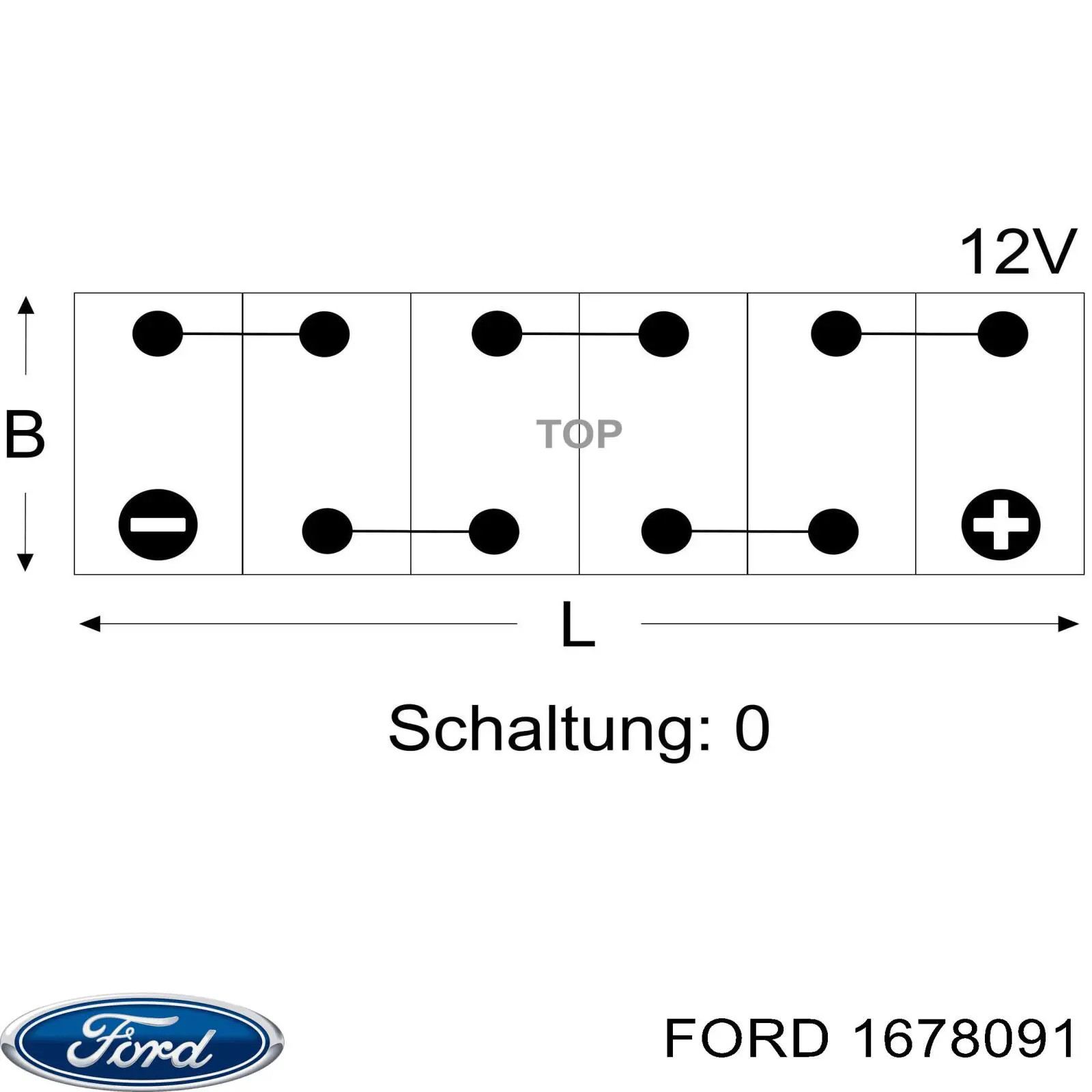 Аккумулятор автомобильный Ford 1678091 цена, от 450.24 USD