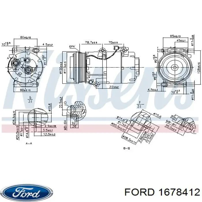1678412 Ford компрессор кондиционера
