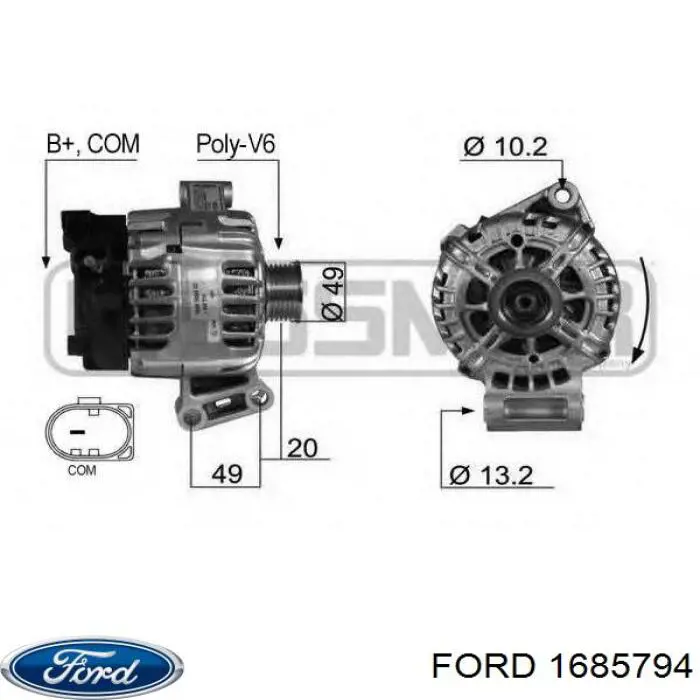 1685794 Ford Генератор автомобильный