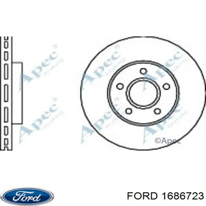 1686723 Ford Диск тормозной передний