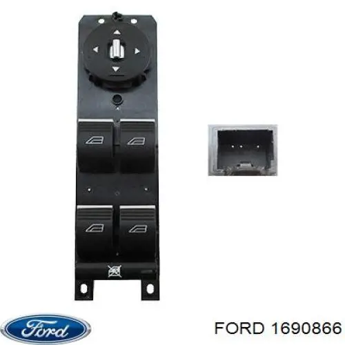 1690866 Ford unidade de botões dianteira esquerda de controlo de elevador de vidro