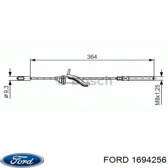 Трос ручного тормоза передний на Ford Focus III 