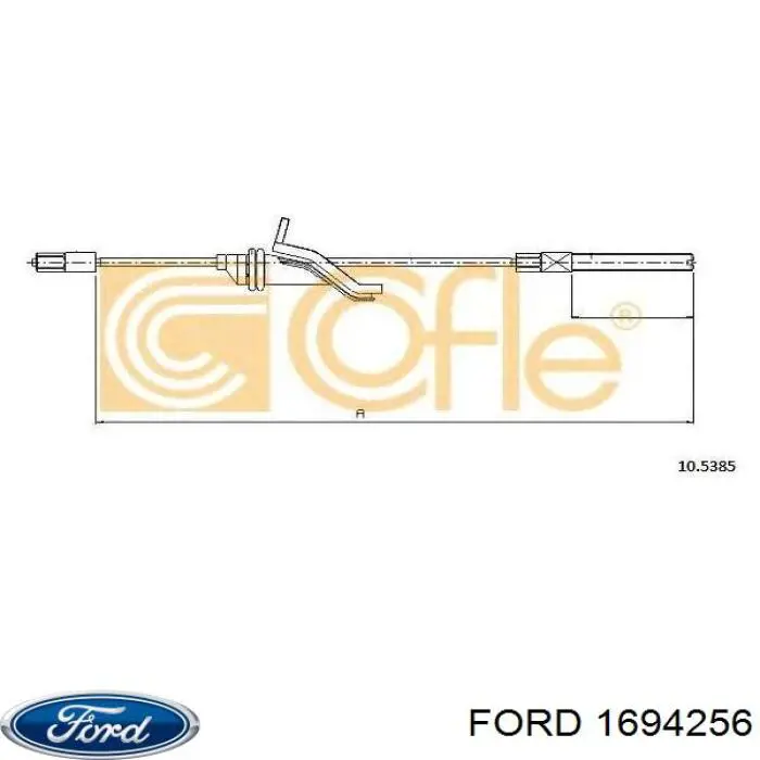 Трос ручного тормоза передний Ford 1694256 цена, от 9.03 USD