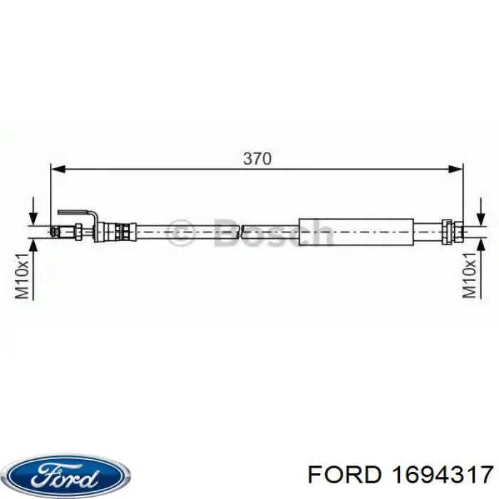 Шланг тормозной передний Ford 5350915 цена, от 36.15 USD