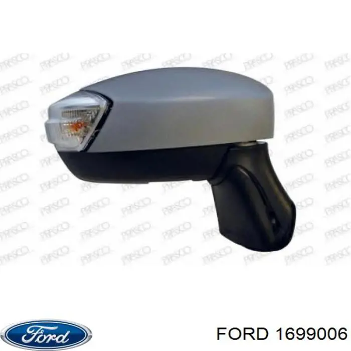1699006 Ford elemento espelhado do espelho de retrovisão direito