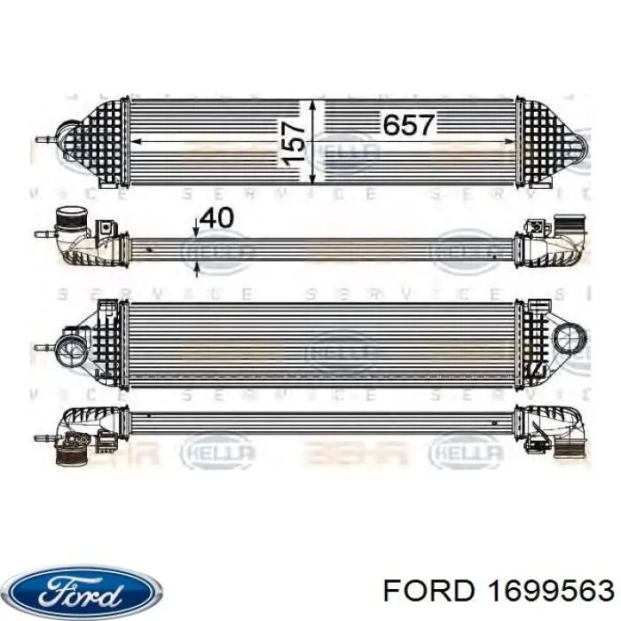 1699563 Ford интеркулер