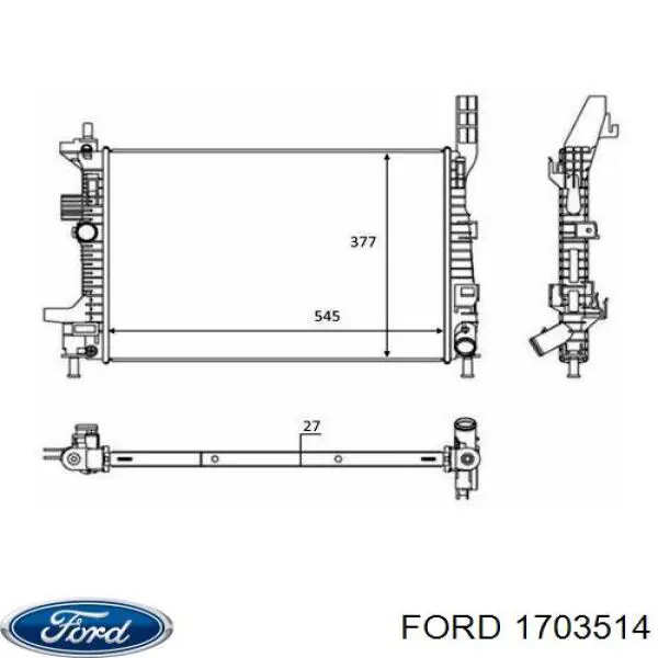 1703514 Ford радиатор