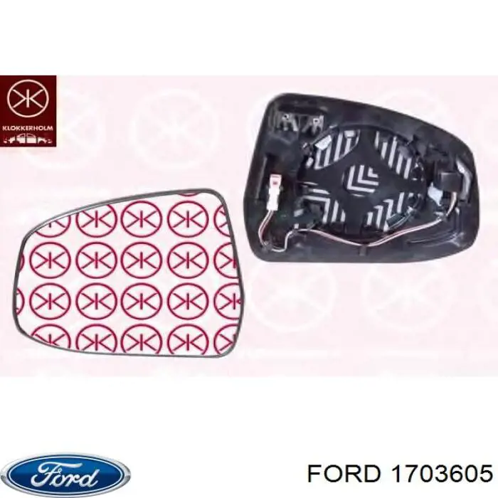 Купить 1703605 Ford Стекло зеркала заднего вида, левого