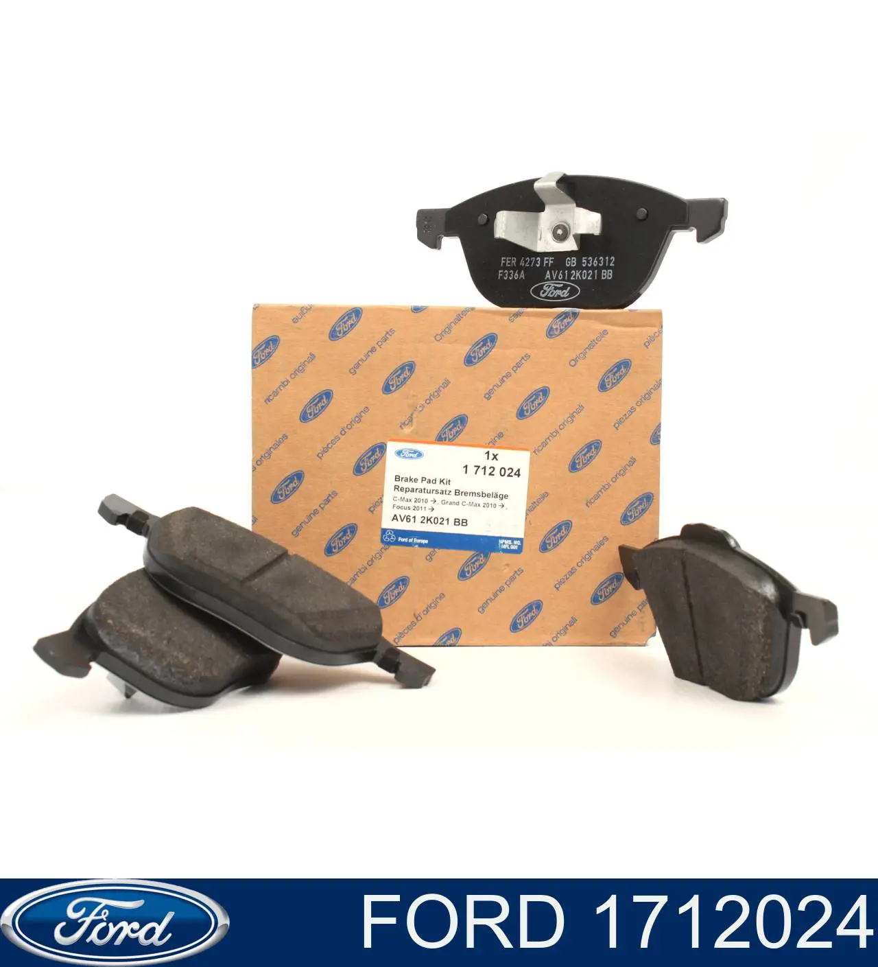 1712024 Ford колодки тормозные передние дисковые