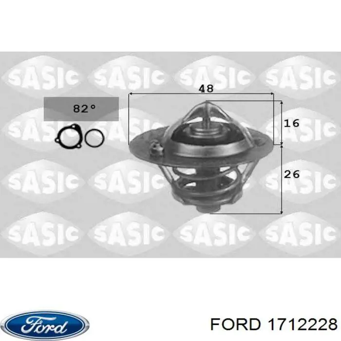 Термостат в сборе Ford 1712228