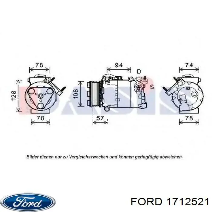 1712521 Ford компрессор кондиционера