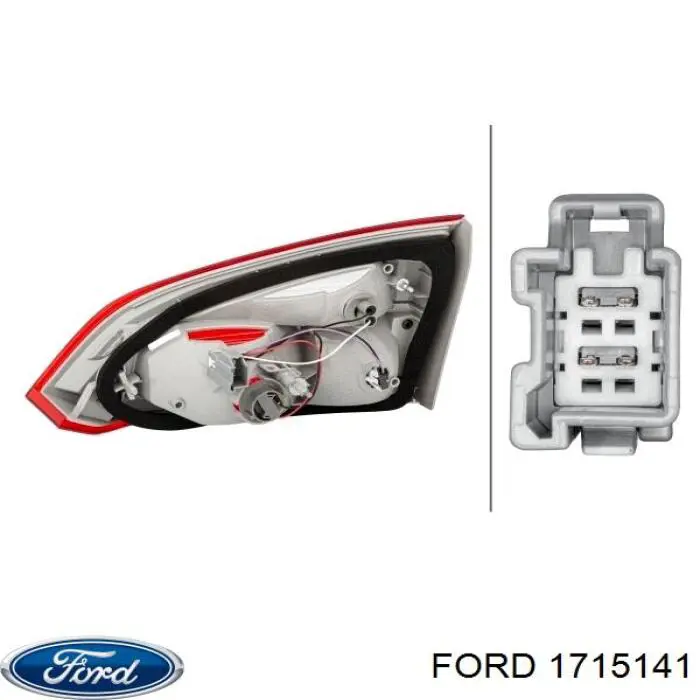 1715141 Ford фонарь задний левый внутренний