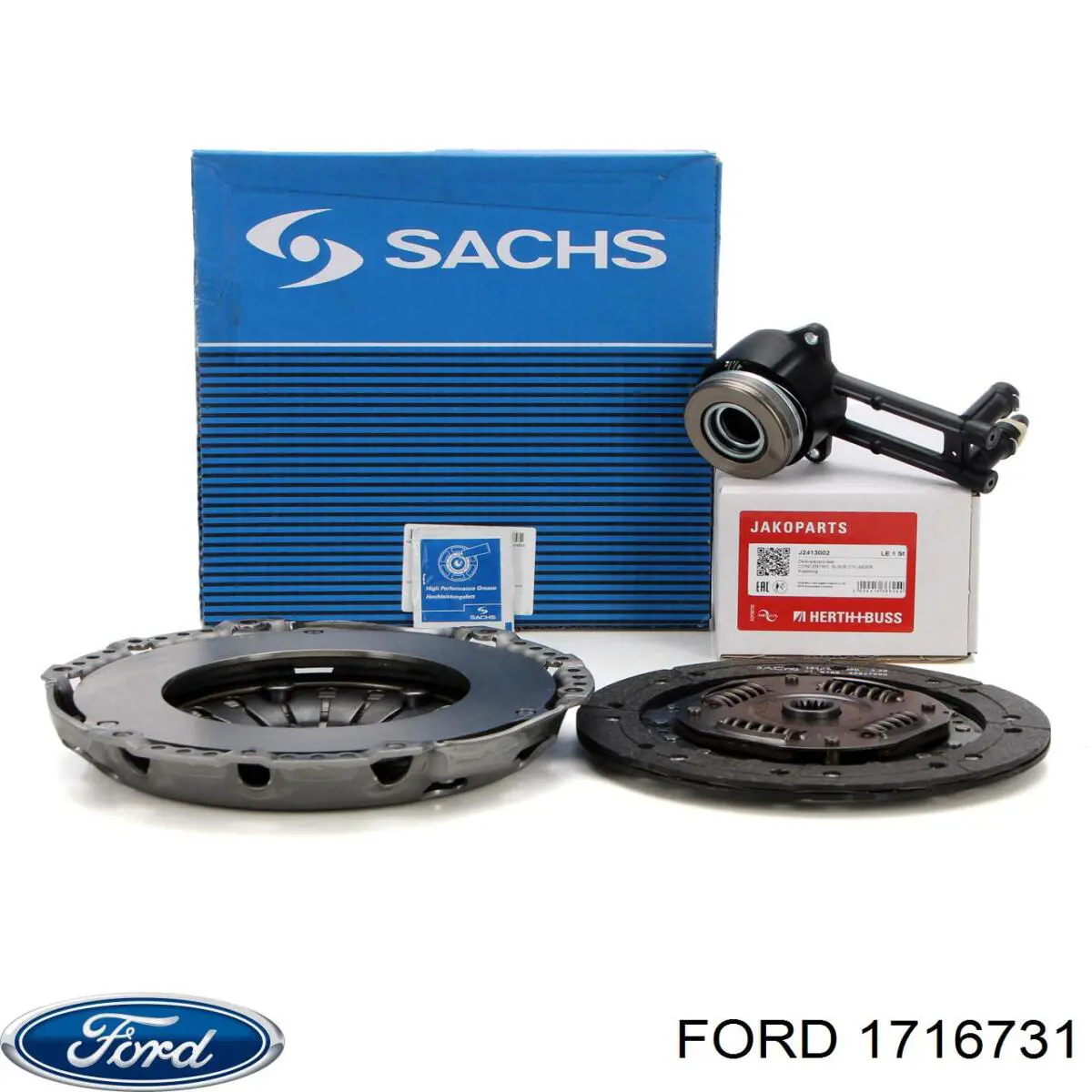 Купить 1716731 Ford Комплект сцепления (диск, корзина, подшипник)