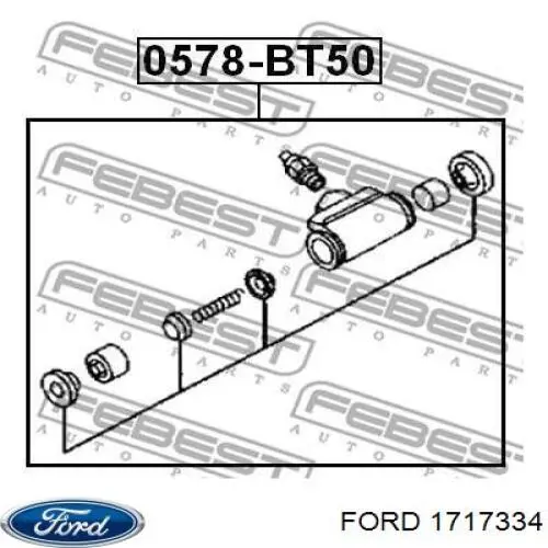 Рабочий тормозной цилиндр Ford 1717334 цена, от 12.60 USD