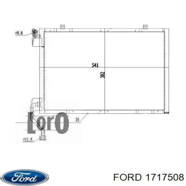 1717508 Ford радиатор кондиционера