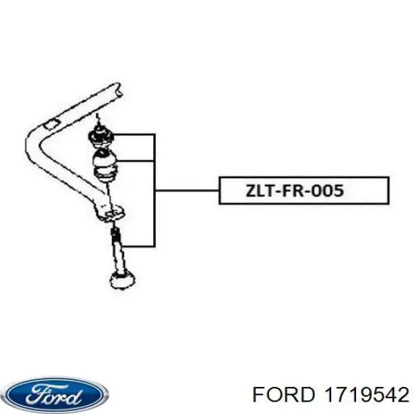 1719542 Ford Тяжка стабилизатора, заднего
