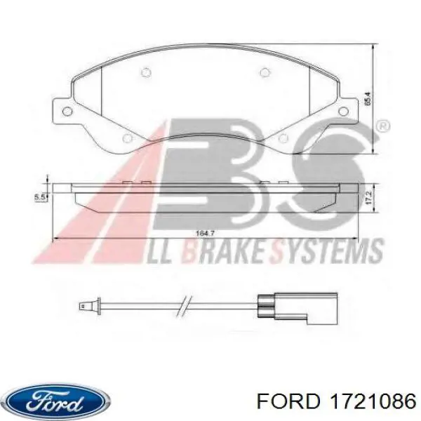 Колодки Ford 1721086 цена, от 29.90 USD