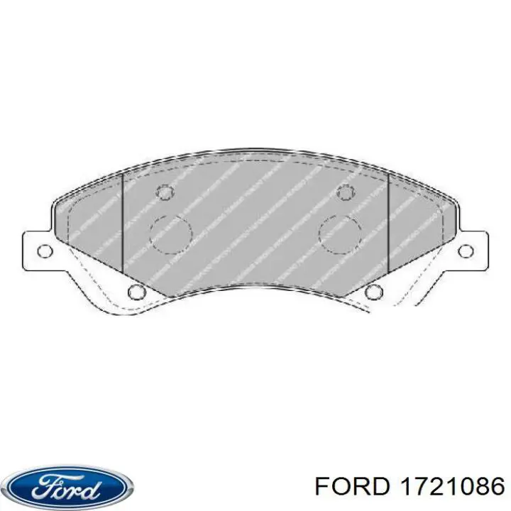 Передние тормозные колодки 1721086 Ford