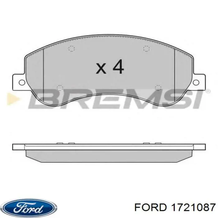 Купить 1721087 Ford Колодки тормозные