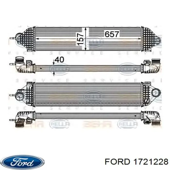 1721228 Ford интеркулер