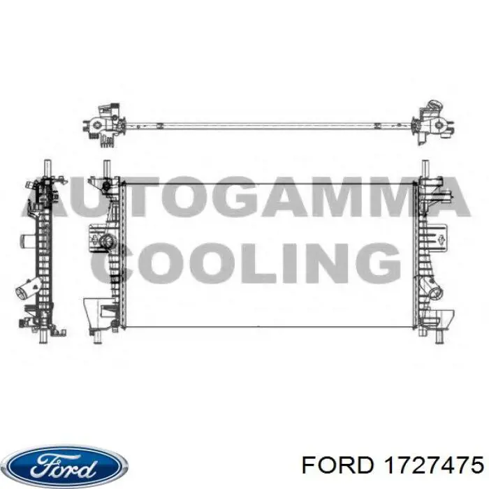 Радиатор 1727475 Ford