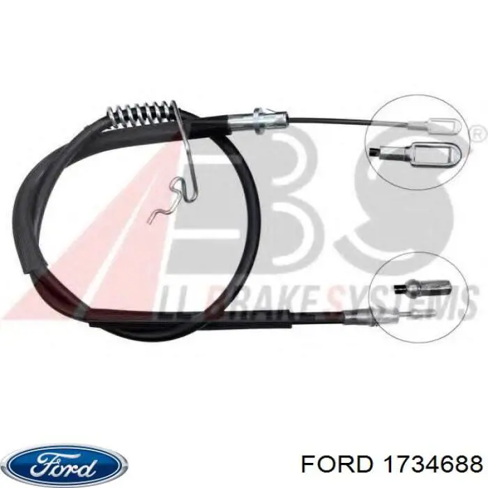 Трос стояночного тормоза задний правый Ford 1734688 цена, от 12.06 USD