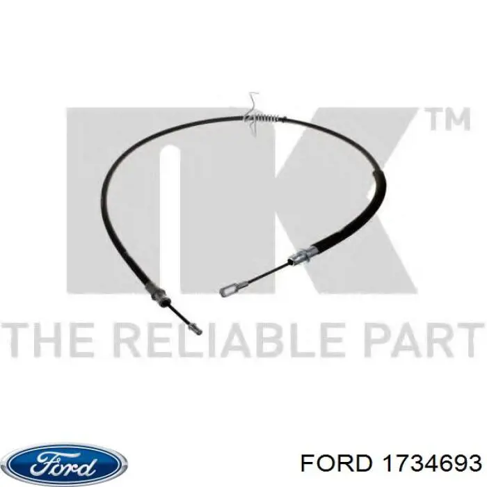 Купить 1734693 Ford Трос стояночного тормоза задний левый