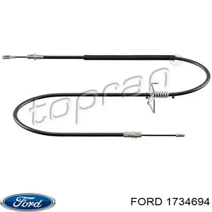 Купить 1734694 Ford Трос стояночного тормоза задний левый