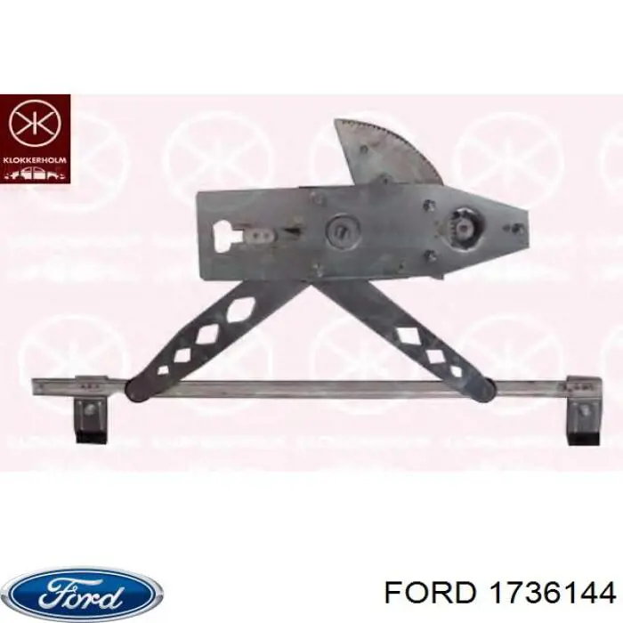 1736144 Ford mecanismo de acionamento de vidro da porta dianteira direita