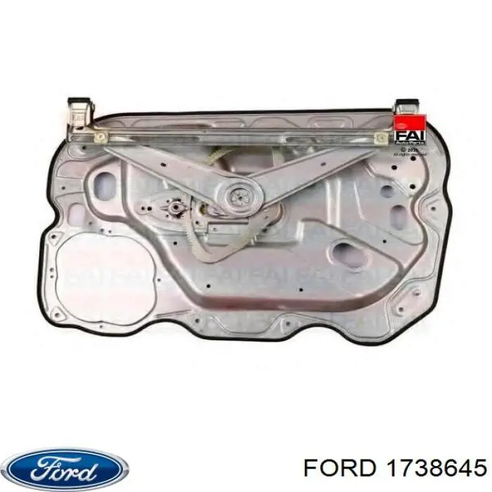 1738645 Ford mecanismo de acionamento de vidro da porta dianteira esquerda