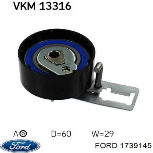 Натяжной ролик ремня ГРМ Ford 1739145 цена, от 28.40 USD