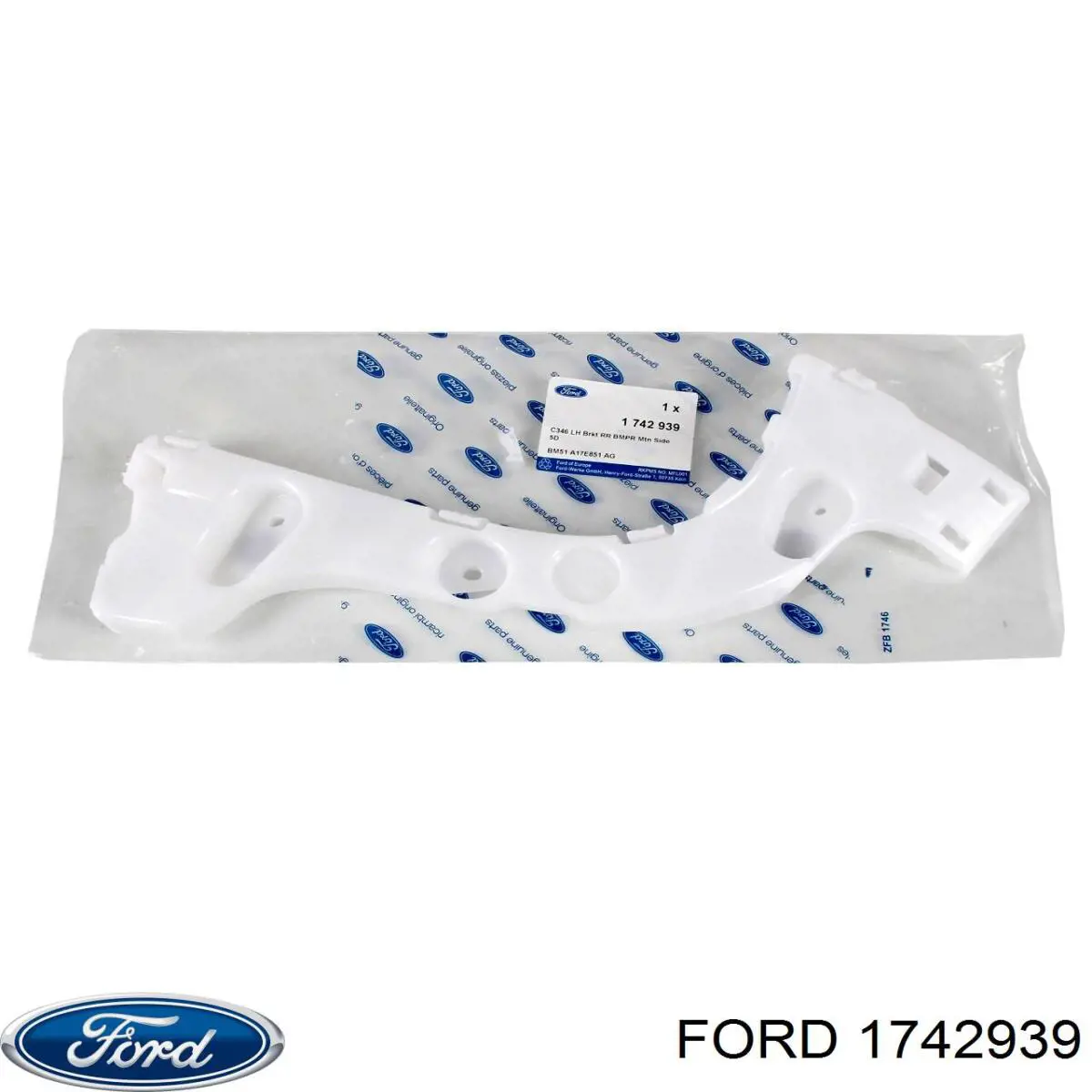 Купить 1733017 Ford Левый кронштейн крепления бампера заднего