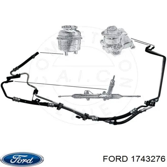 Купить 1743276 Ford Шланг ГУР высокого давления