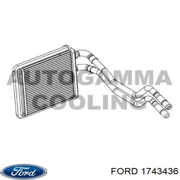 Радиатор печки (отопителя) Ford 1743436