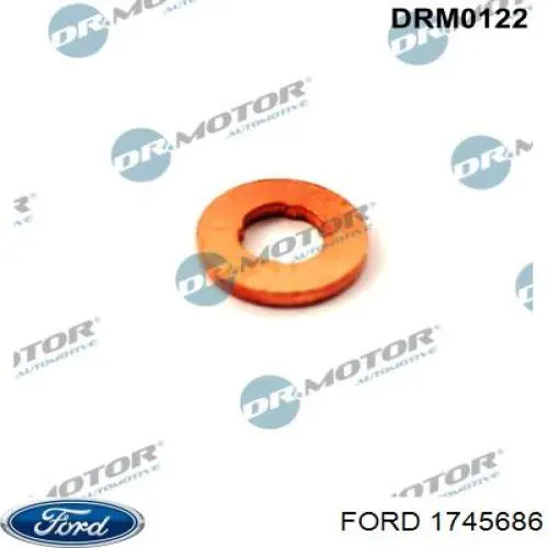 1745686 Ford кольцо (шайба форсунки инжектора посадочное)