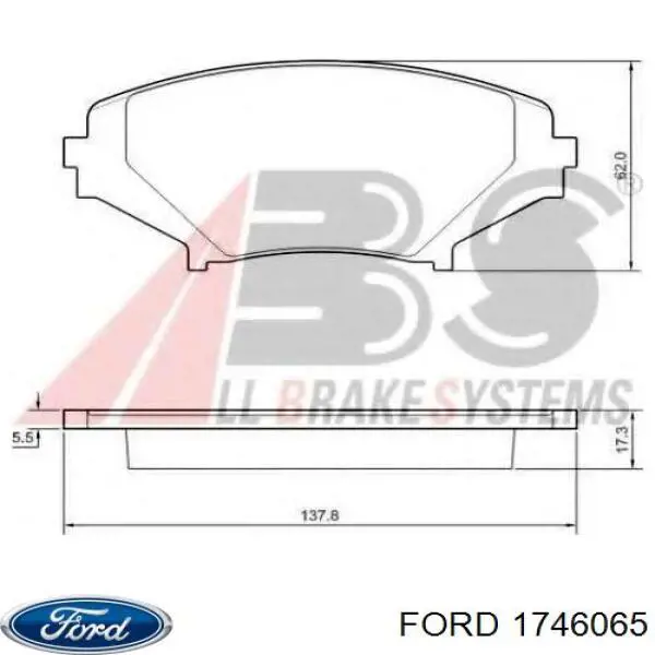 Комплект сцепления (3 части) Ford 1746065 цена, от 789.18 USD
