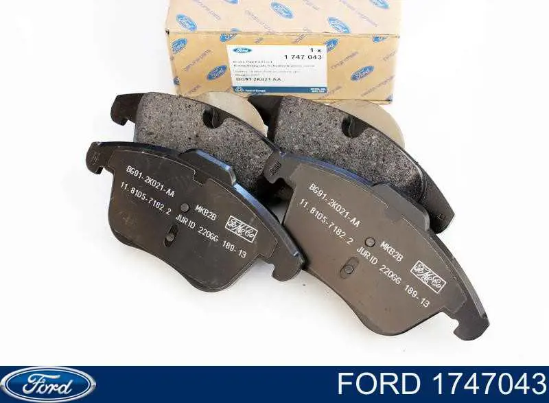 1747043 Ford sapatas do freio dianteiras de disco
