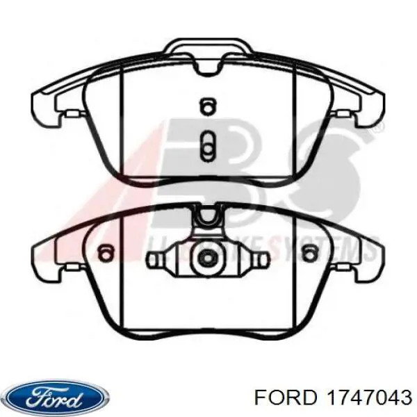 Sapatas do freio dianteiras de disco 1747043 Ford